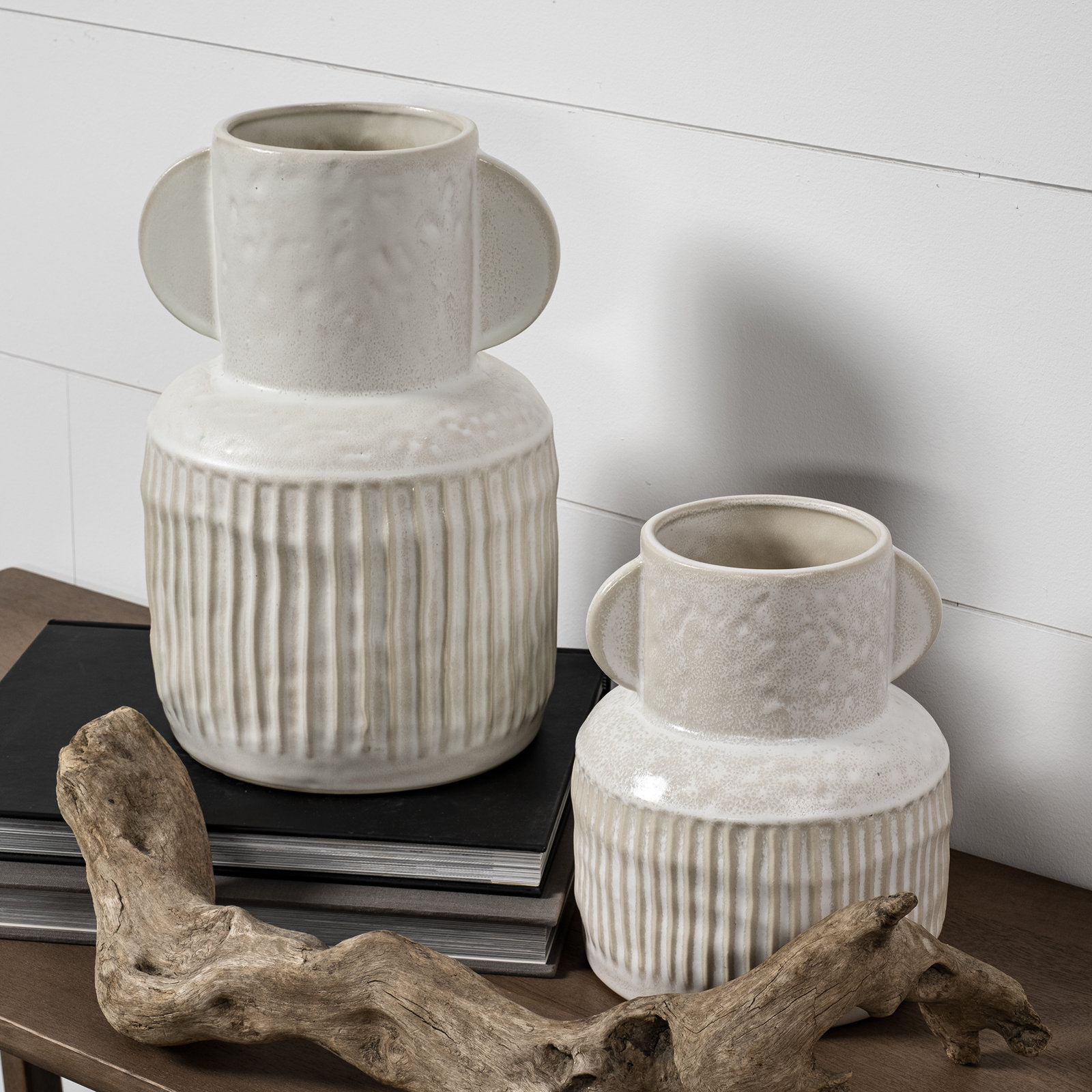 Davin Ceramic / Porcelain Table Vase, 8" H x 7" W x 7" D