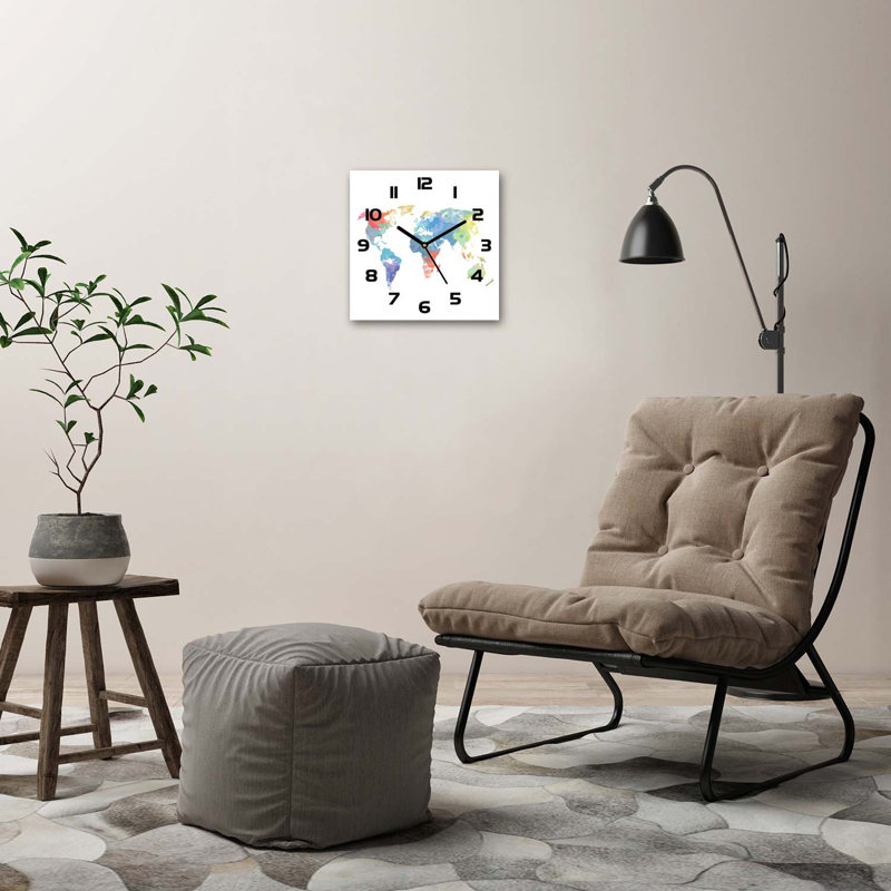 Heyli Glass Wall Clock, Black