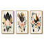 «Boho Chic Floral Geometric Retro Illustration III», 3 pièces sur toile-344925328-344925329
