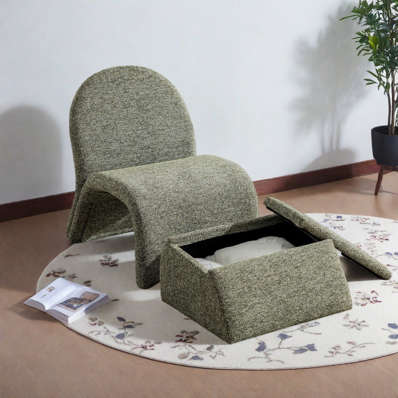 Chaises d'appoint avec rangement, chaise compacte moderne en chenille pour la maison