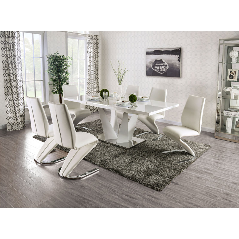 Soholi Extendable Metal Top Dining Table
