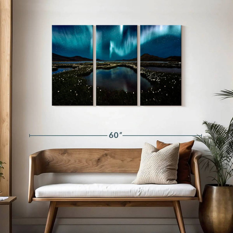 Alvord Landmannalaugar Northern Lights, H 28 po x l 45 po