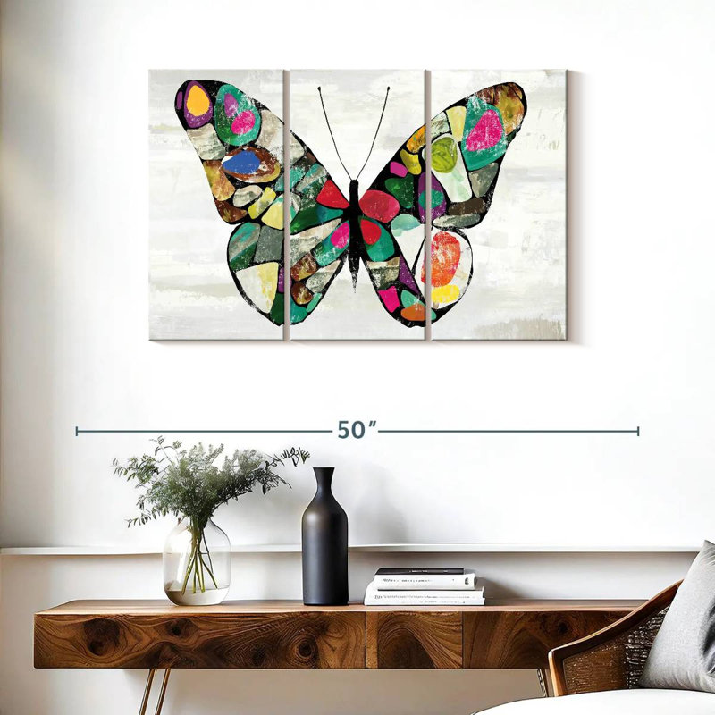 Couleurs de papillon Brampt, H 24 po x l 38 po