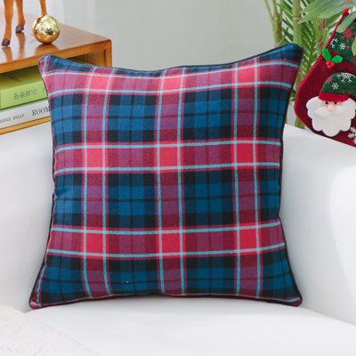 Edinburgh Checkered Cotton Pillow Cover