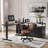 Normandie 66.1'' W Height Adjustable L-Shaped Standing Desk with and Cabinet-346534543