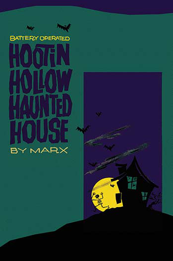 « hootin creux hanté house », affiche rétro, H 42 po x l 28 po x P 1,5 po
