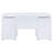 Rochelle White Computer Desk With 2 Drawers And Cabinet