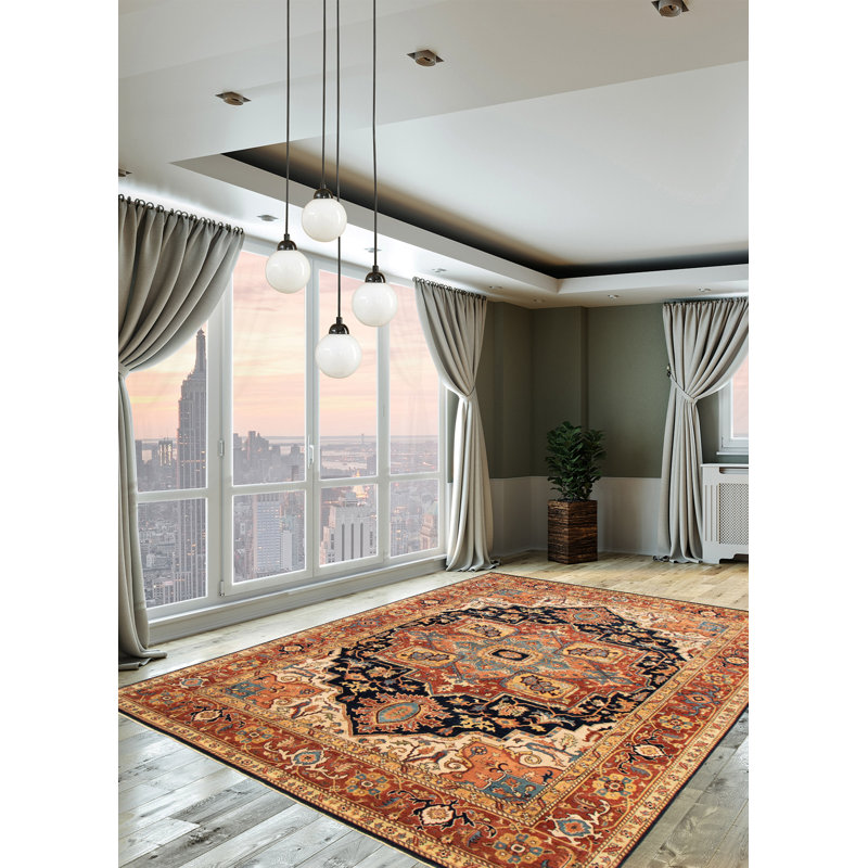 Wool Oriental Indoor Rug, Rectangle 9'11" x 13'11"