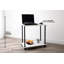 Table roulante pour ordinateur portable avec roulettes, table d'appoint compacte avec tablette de rangement, l 23,6 po x P 11,8 po