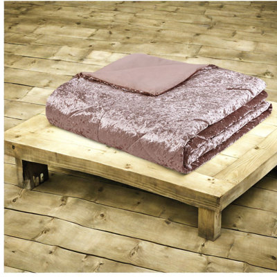 Luxurious Velvet King Bedding Sets, Quilted Design, Blush Polyester For Home Comfort