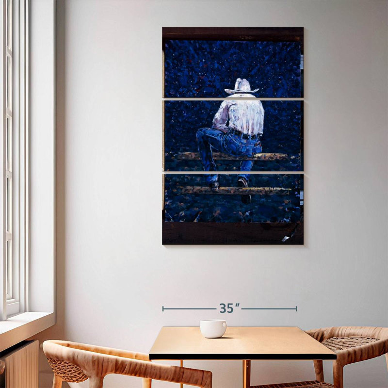 Cowboy abstrait, 65" H x 42" W