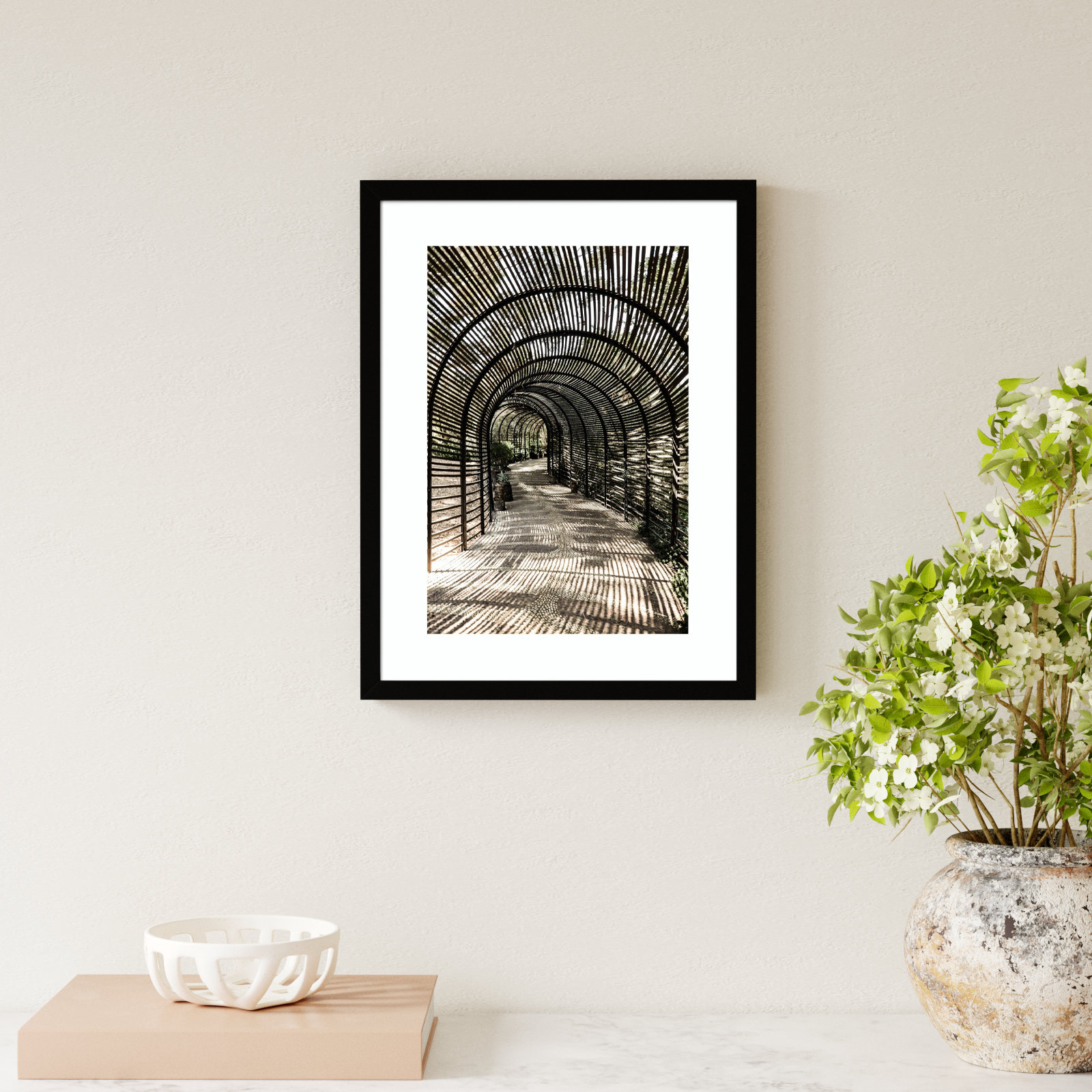 Nihan "Shadow Garden" Print, Black , 21" H x 16" W