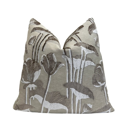 Floral Velvet Throw Pillow Cover