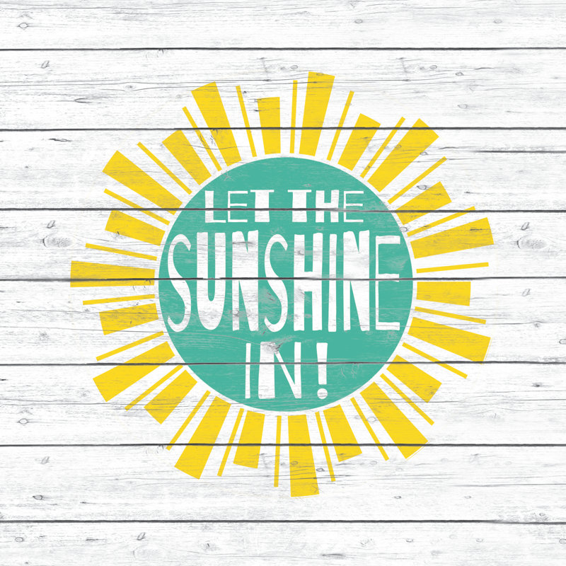 Let The Sunshine - Wrapped Canvas Print, 30cm H x 30cm W 