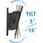 Black Tilt Wall Mount for Holds up to 30 lbs