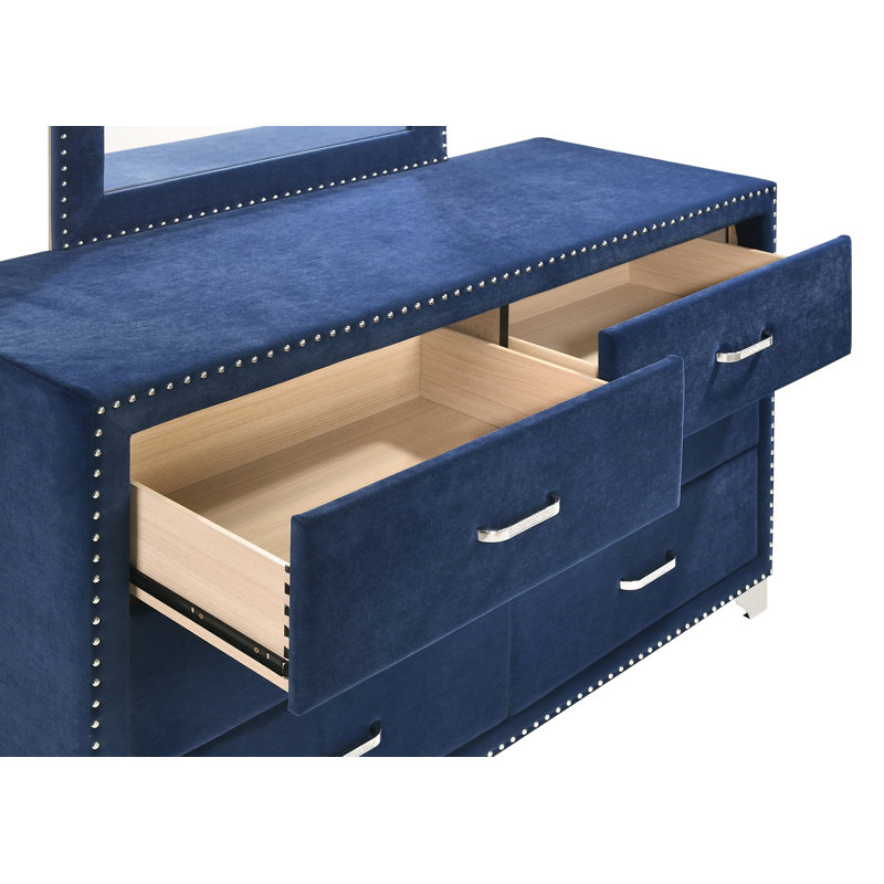 Commode Finchley avec miroir, Gris