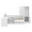 Lit plateforme avec tiroirs, tablettes, bureau et garde-robe-1893038594