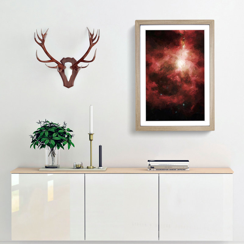 Universe in Abstract Vol.8 - Picture Frame Graphic Art Print, 36cm H x 27cm W x 2cm D, Oak Framed