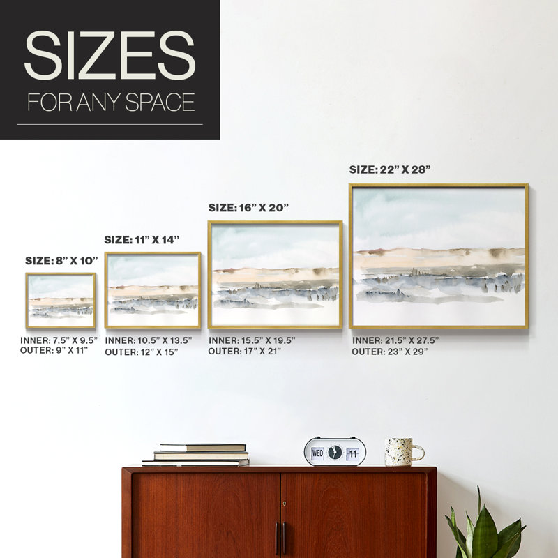 Marsh Dunes II -Framed Print - Restickable, 11" H x 14" W