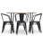 Larkin 4 - Person Solid Wood Top Four Leg Dining Set