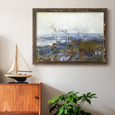 Vue de Rouen vue de la côte Sainte, reproduction d'art sur toile