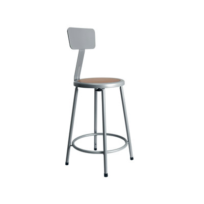 Felix Steel Stool with Backrest, Assembly Ready