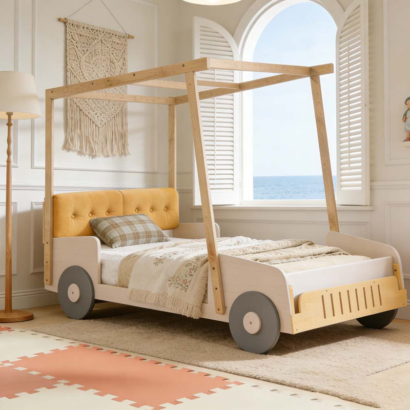 Lit voiture simple en bois Wood
