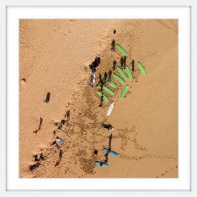 'Green Surf Boards' Framed Print