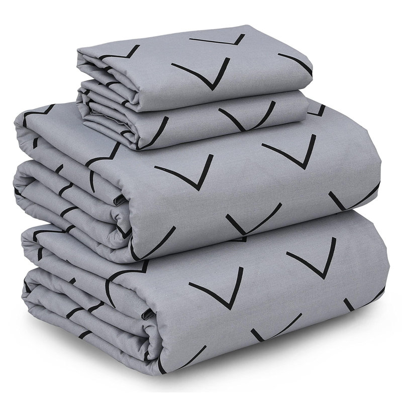 100% Cotton Sheets Sets Soft Crispy Percale Cooling Sheets 16 Inch Deep Pocket Bed Sheets, Queen Sheet Set with 2 Pillowcase