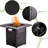 28In Outdoor Propane Fire Pit Table, 50000 Gas Fireplace With Lid, Lava Stone, Approved For Backyard Balcony Courtyard Patio Garden