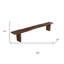 Banc de salle à manger en bois massif brun de 105 pouces Gracie Mills-133229017