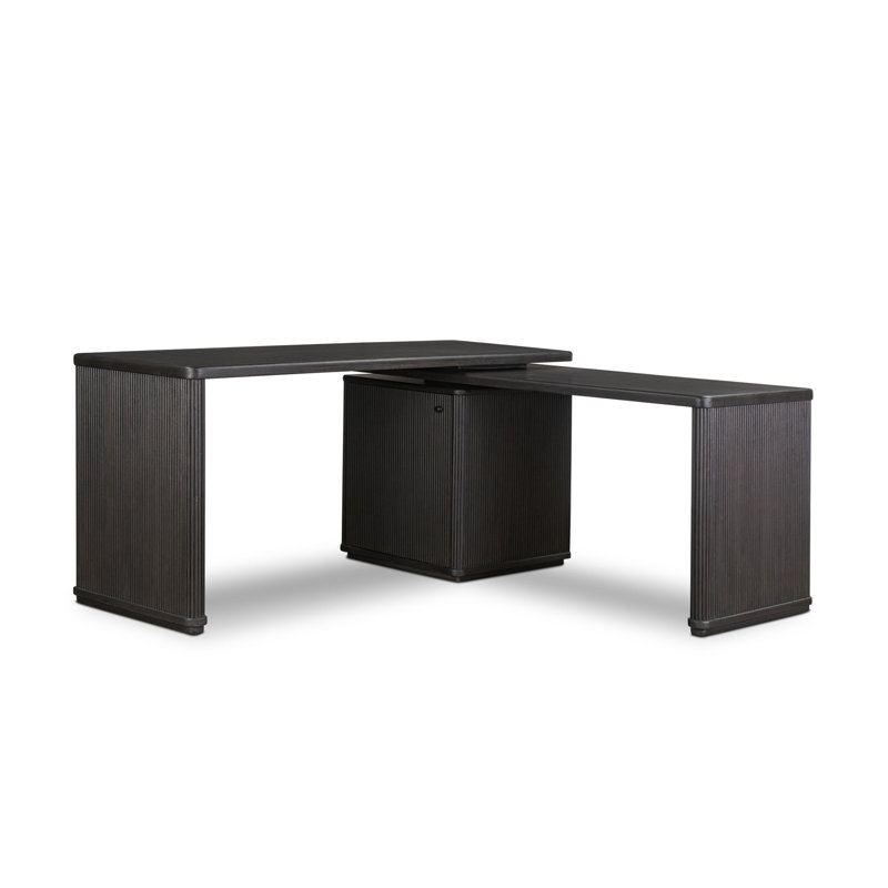 Weston Rotating Desk-Black Parawood
