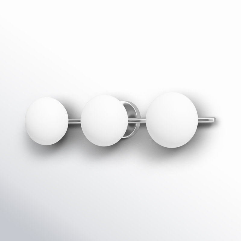 Vibi 3 Light Alabaster Dimmable Vanity Light, Chrome