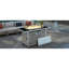 Foyer de table 43 po au gaz propane, foyer extérieur rectangulaire en osier à tissage ouvert 60000 BTU avec pare-vent en verre