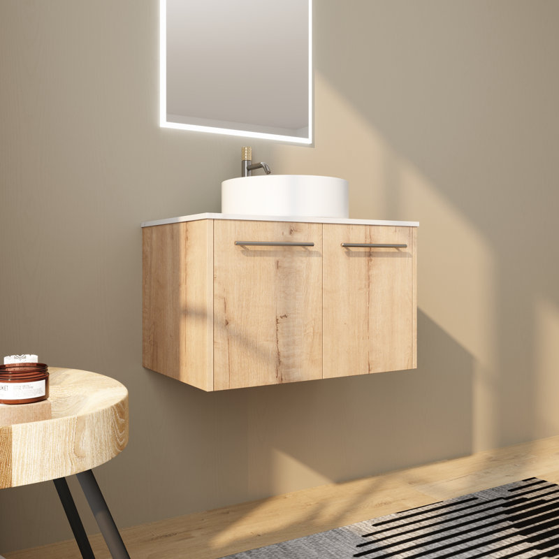 Meuble-lavabo simple 24 po avec comptoir en céramique 24 po