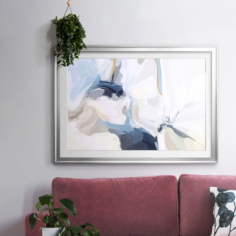 Fresh Air I-encadré avec cadre biseauté et verre, H 19 po x l 27 po x P 1,5 po, Argent