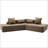 Modern 4-Seater Sectional Couch with four pillows-1415024652