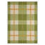 Tapis à carreaux moderne lavable à la machine vert / beige / orange avec envers antidérapant-1900743883