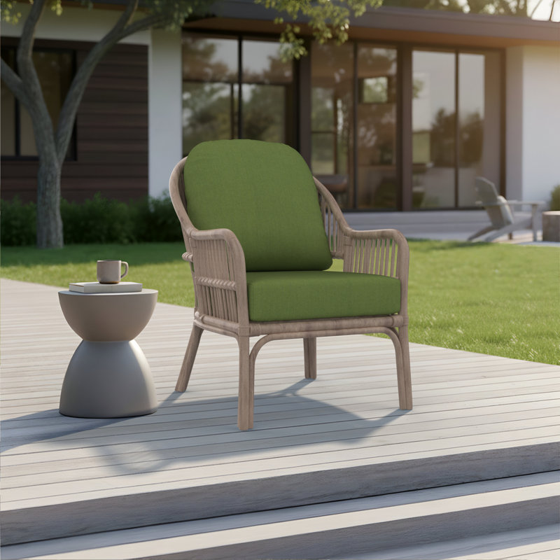 Outdoor Sunbrella® Seat/Back Cushion, Spectrum Cilantro Sunbrella® Plainweave