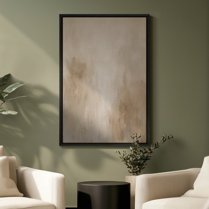 Art mural encadré, textures murales beiges et brunes pour chambre à coucher - 24 po x 36 po, H 36 po x l 24 po, Noir