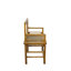Chaise avec accoudoirs à dossier bas en bois massif Asian Classic