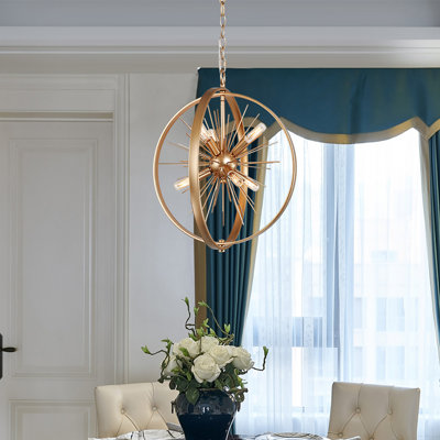 6 - Light Dimmable Sputnik Sphere Chandelier