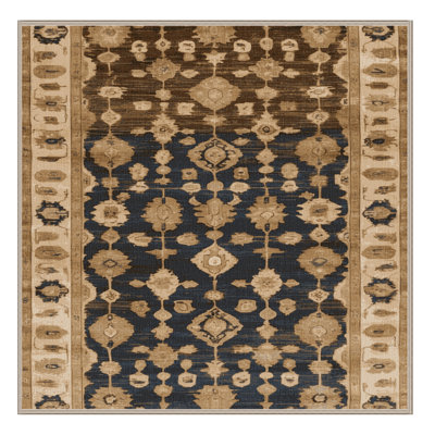 Machine Washable Overdyed Brown Area Rug