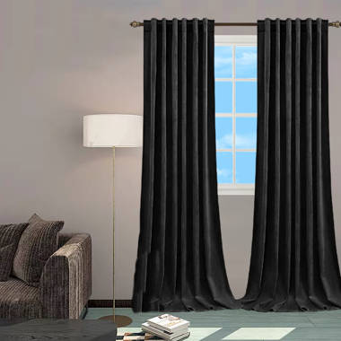 Velvet Heavyweight Grommet Curtain Panels (Set of 2) 63 / Chocolate