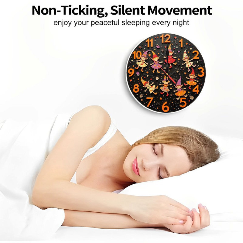 Horloge Elf avec chiffres orange