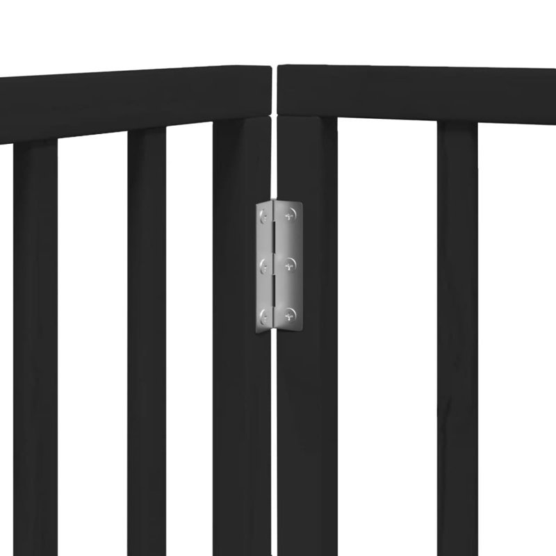 Ziggie Solid Wood Dog House Door, 60cm H x 320cm W x 2cm D, Black
