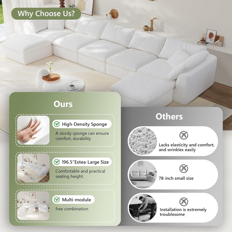 Canapé modulaire Boneless Cloud Couch, Blanc