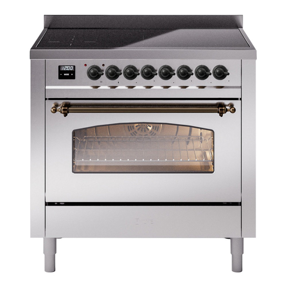 ILVE Nostalgie II Series 36 inch Induction Range with 6 Induction Elements (Glass Door) ILVE 