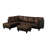 Dark Brown Larelle 103.5" Wide Sofa & Chaise-445747218-445747211