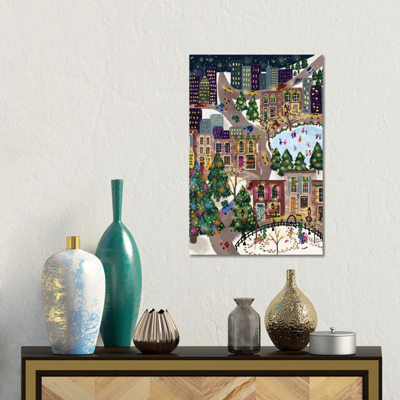 Sparkling City - reproduction d'art murale - toile encadrée, Toile tendue, Ne s’applique pas, H 18 po x l 12 po